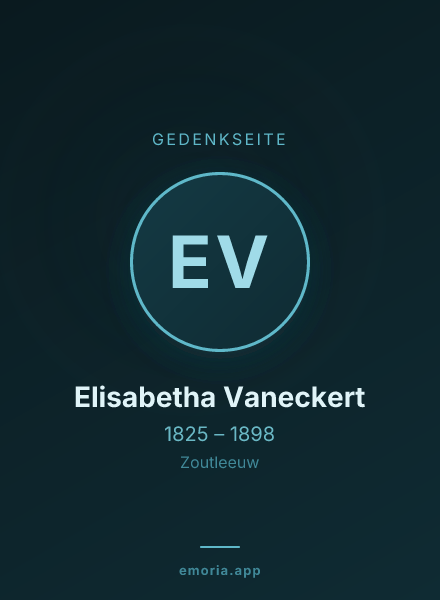 Gedenkportrait von Elisabetha Vaneckert