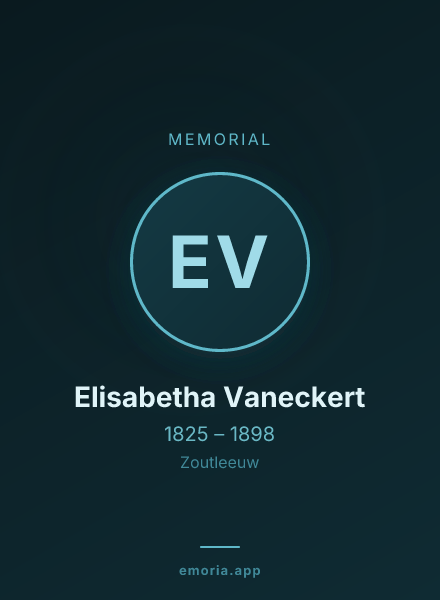 Memorial portrait of Elisabetha Vaneckert