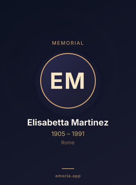 Memorial portrait of Elisabetta Martinez