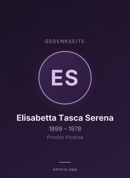 Gedenkportrait von Elisabetta Tasca Serena