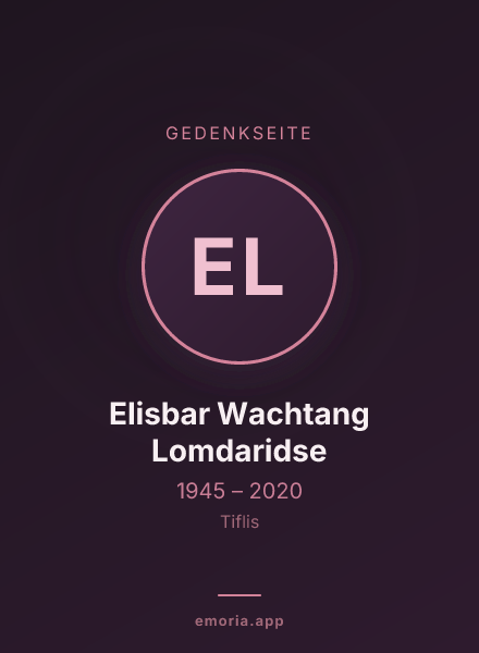 Gedenkportrait von Elisbar Wachtang Lomdaridse
