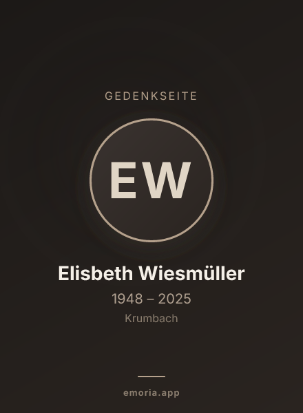 Gedenkportrait von Elisbeth Wiesmüller