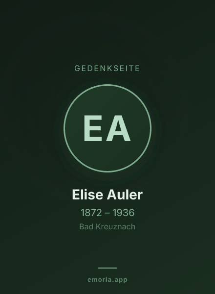 Gedenkportrait von Elise Auler