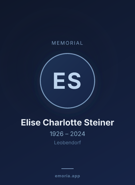 Memorial portrait of Elise Charlotte Steiner