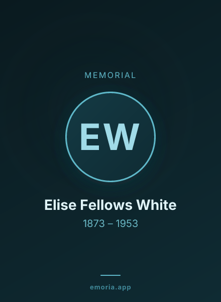 Memorial portrait of Elise Fellows White