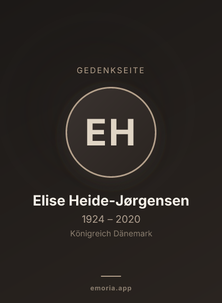 Gedenkportrait von Elise Heide-Jørgensen