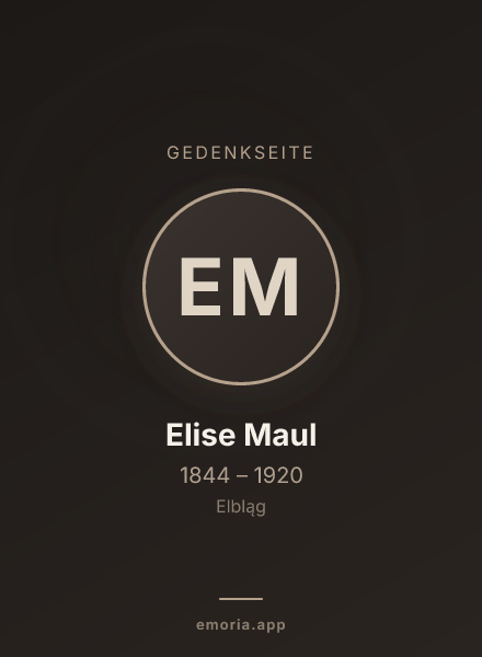 Gedenkportrait von Elise Maul