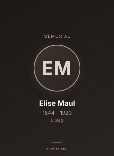 Memorial portrait of Elise Maul