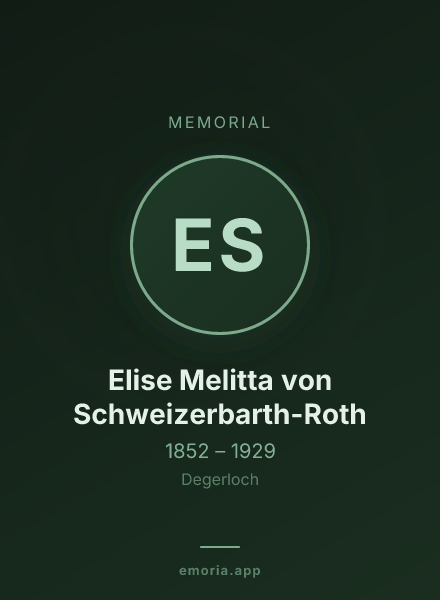 Memorial portrait of Elise Melitta von Schweizerbarth-Roth