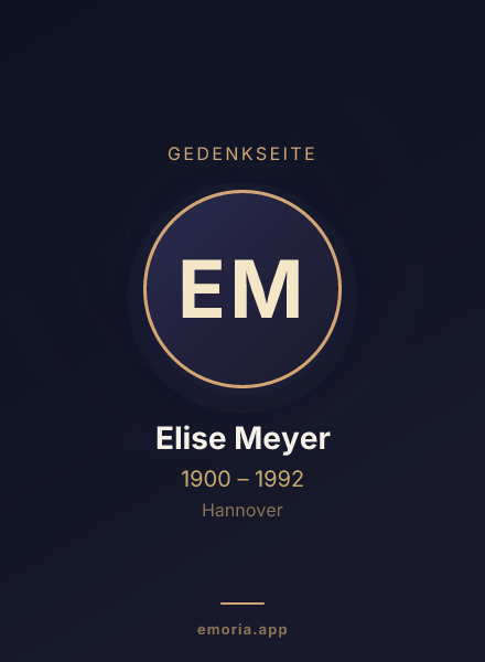 Gedenkportrait von Elise Meyer