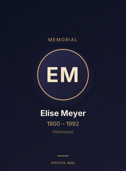 Memorial portrait of Elise Meyer