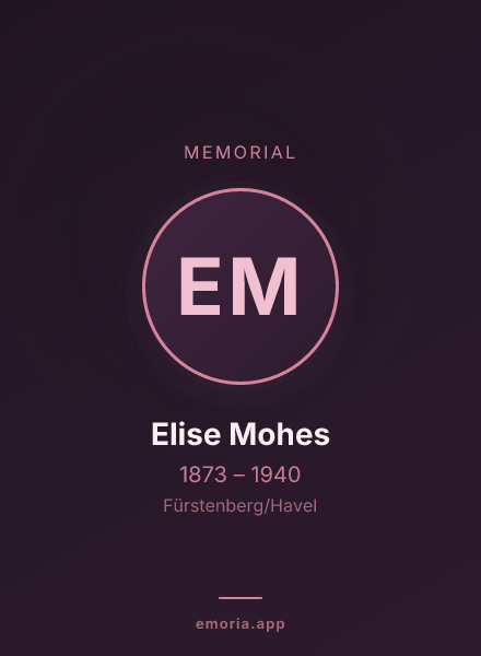Memorial portrait of Elise Mohes