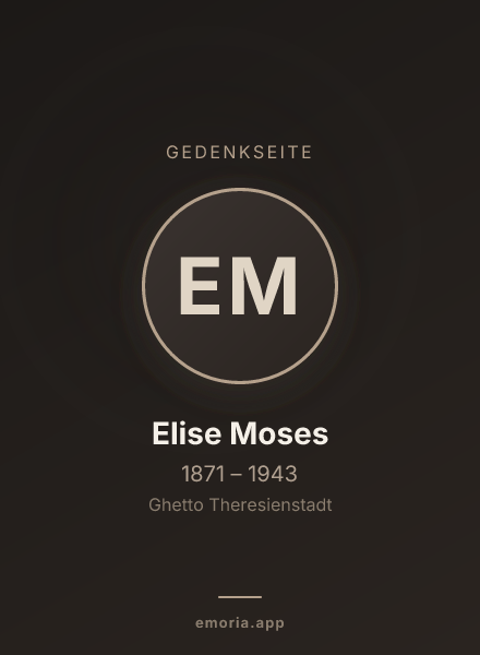 Gedenkportrait von Elise Moses