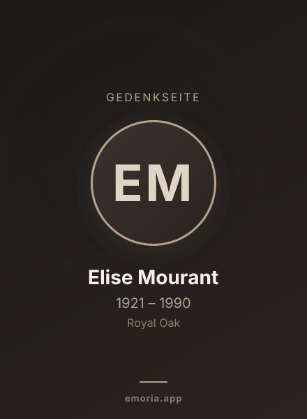 Gedenkportrait von Elise Mourant