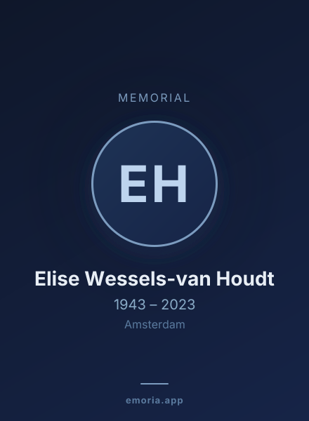 Memorial portrait of Elise Wessels-van Houdt