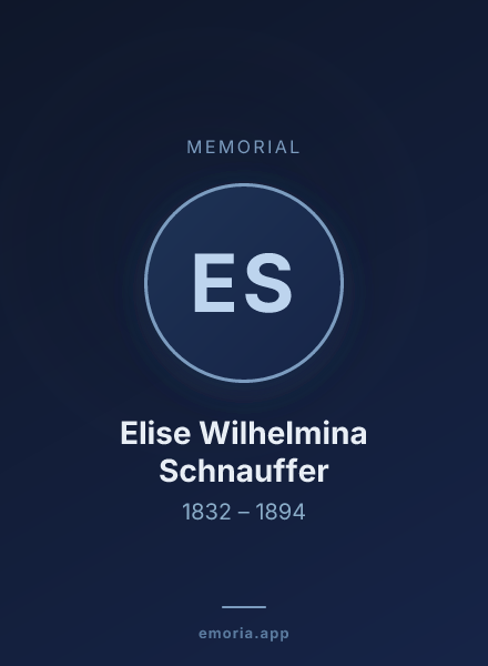 Memorial portrait of Elise Wilhelmina Schnauffer
