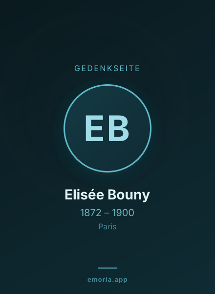 Gedenkportrait von Elisée Bouny
