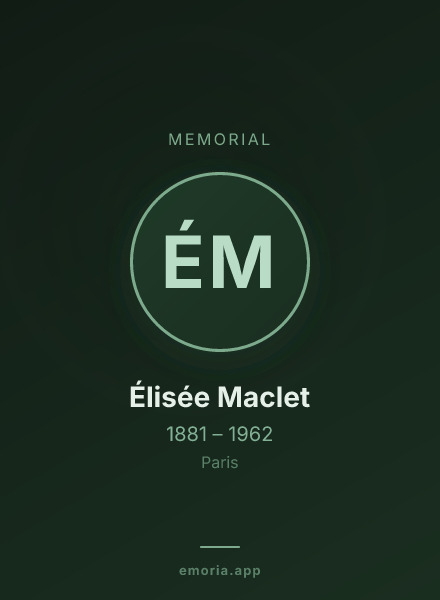 Memorial portrait of Élisée Maclet