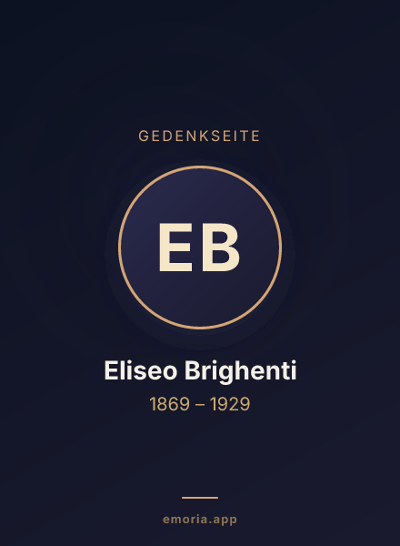 Gedenkportrait von Eliseo Brighenti