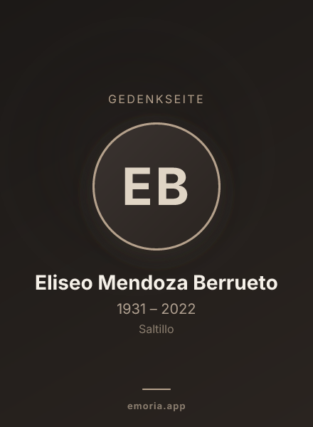 Gedenkportrait von Eliseo Mendoza Berrueto