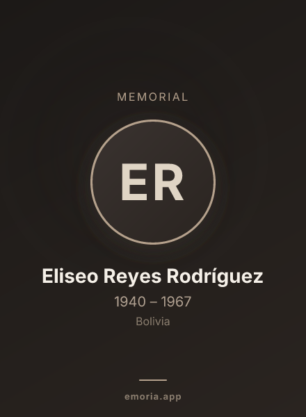 Memorial portrait of Eliseo Reyes Rodríguez