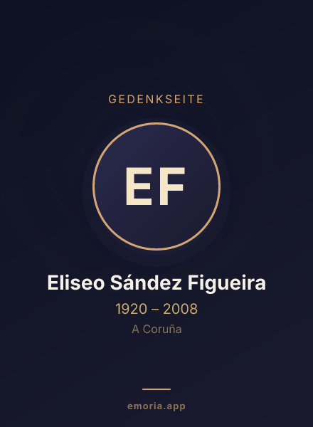 Gedenkportrait von Eliseo Sández Figueira