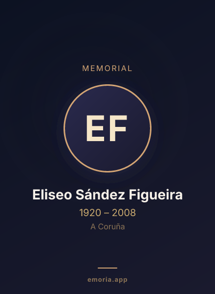 Memorial portrait of Eliseo Sández Figueira