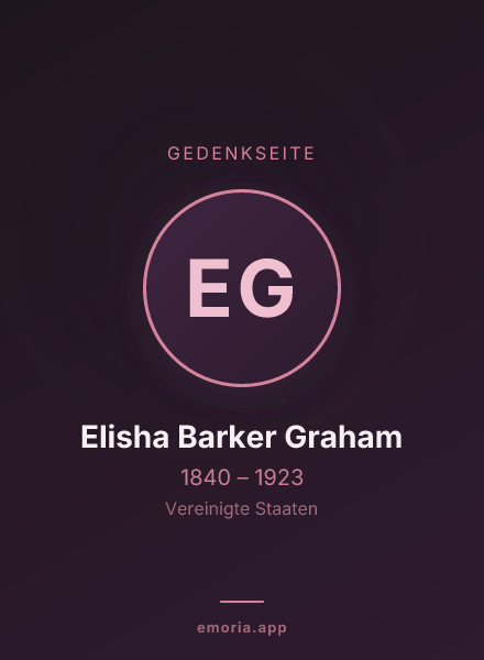 Gedenkportrait von Elisha Barker Graham
