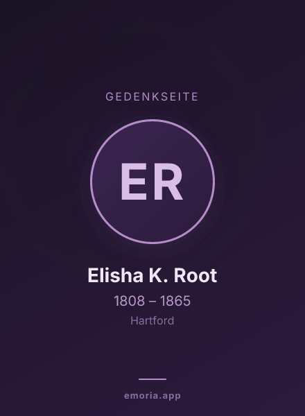 Gedenkportrait von Elisha K. Root
