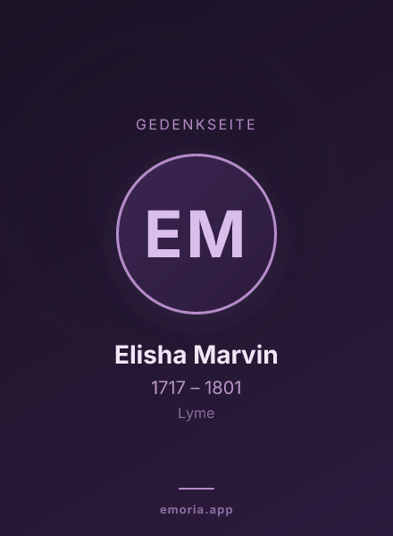 Gedenkportrait von Elisha Marvin