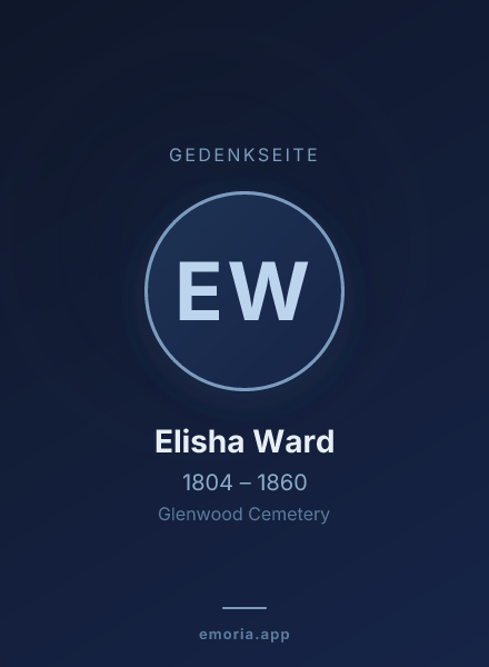 Gedenkportrait von Elisha Ward