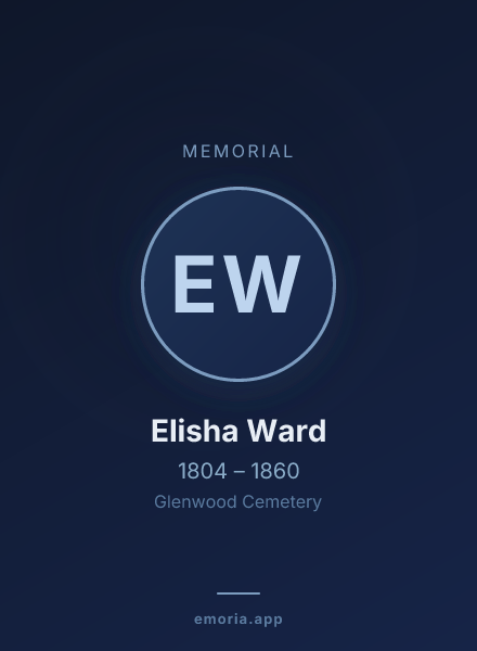 Memorial portrait of Elisha Ward