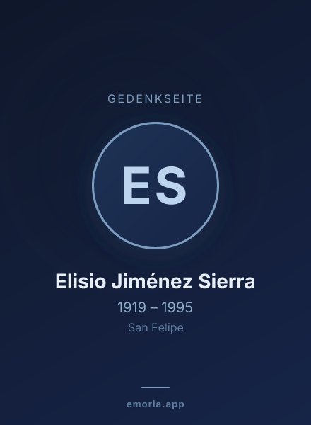 Gedenkportrait von Elisio Jiménez Sierra