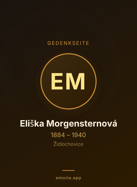 Gedenkportrait von Eliška Morgensternová