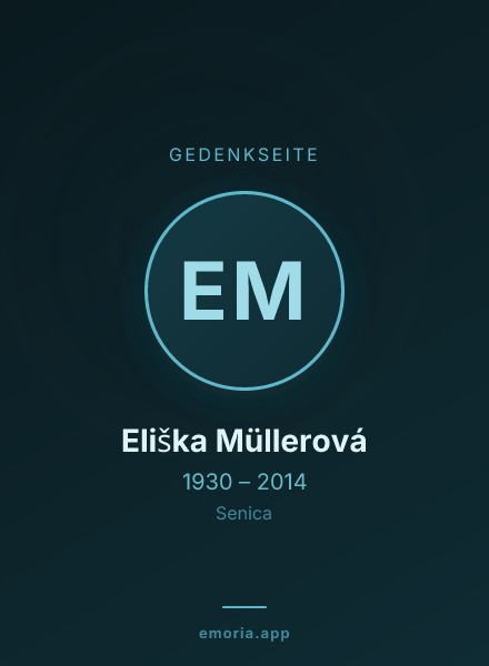 Gedenkportrait von Eliška Müllerová