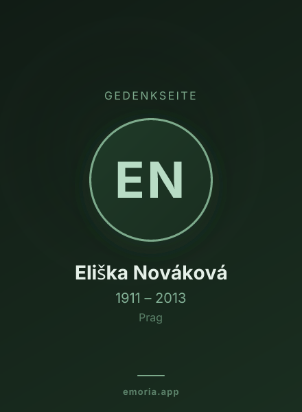 Gedenkportrait von Eliška Nováková