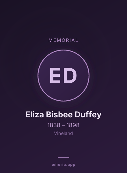 Memorial portrait of Eliza Bisbee Duffey