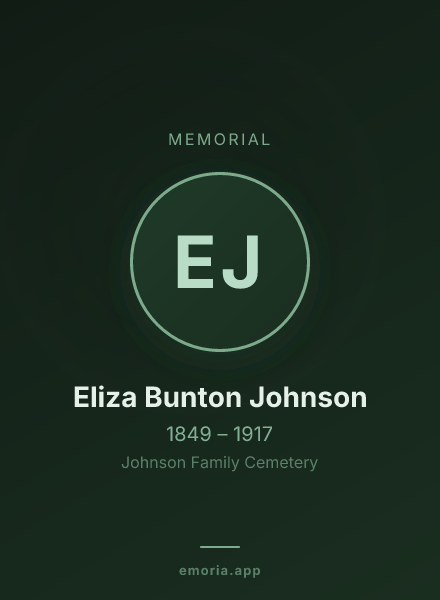 Memorial portrait of Eliza Bunton Johnson