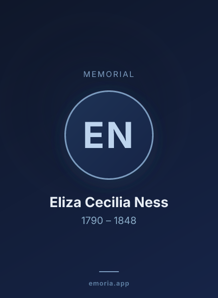 Memorial portrait of Eliza Cecilia Ness