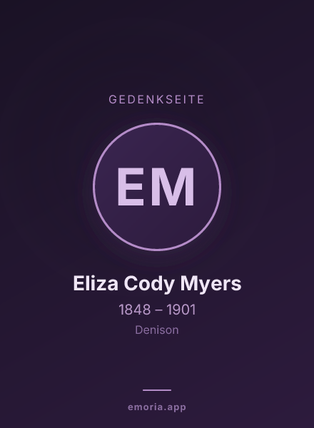 Gedenkportrait von Eliza Cody Myers