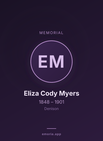 Memorial portrait of Eliza Cody Myers