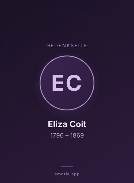 Gedenkportrait von Eliza Coit