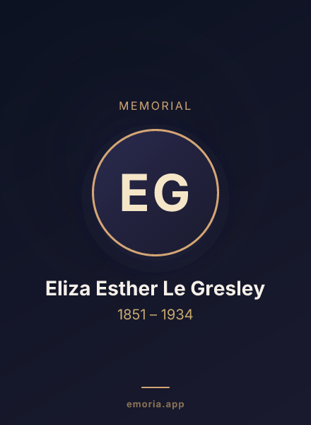 Memorial portrait of Eliza Esther Le Gresley