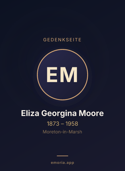 Gedenkportrait von Eliza Georgina Moore