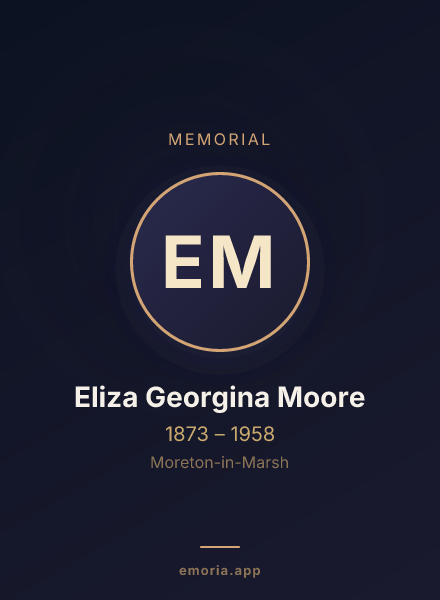 Memorial portrait of Eliza Georgina Moore