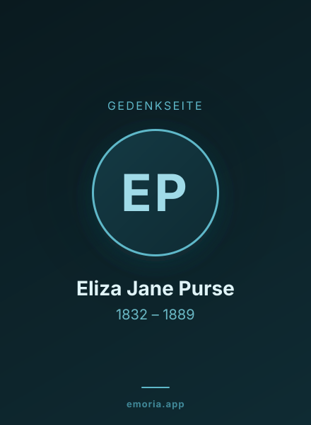 Gedenkportrait von Eliza Jane Purse