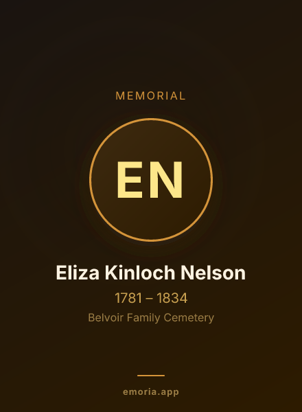Memorial portrait of Eliza Kinloch Nelson