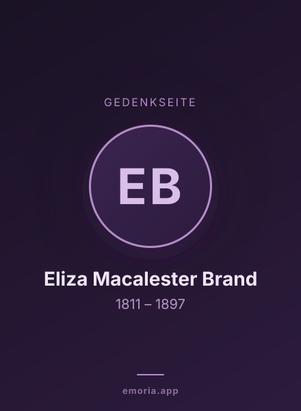 Gedenkportrait von Eliza Macalester Brand