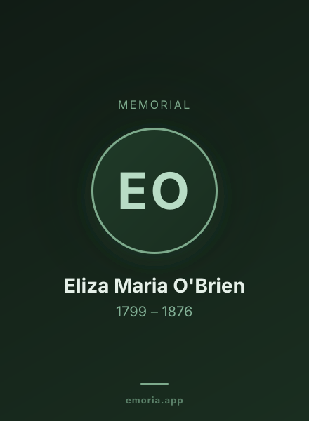 Memorial portrait of Eliza Maria O'Brien