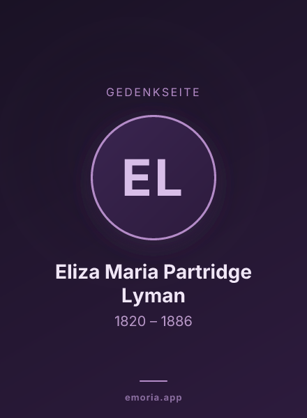 Gedenkportrait von Eliza Maria Partridge Lyman